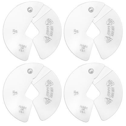 Micro Gainz White 1.25LB Dumbbell Fractional Weight Plates