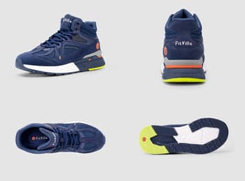 FitVille Men's High - top Rebound Core Walking Shoes V4 - 7