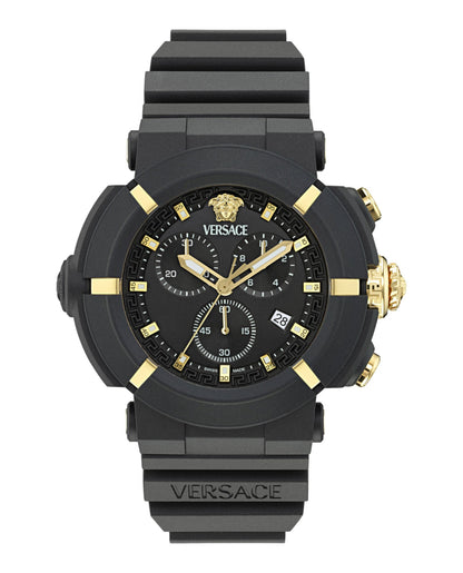 Versace  Real Active Chrono Silicone Watch