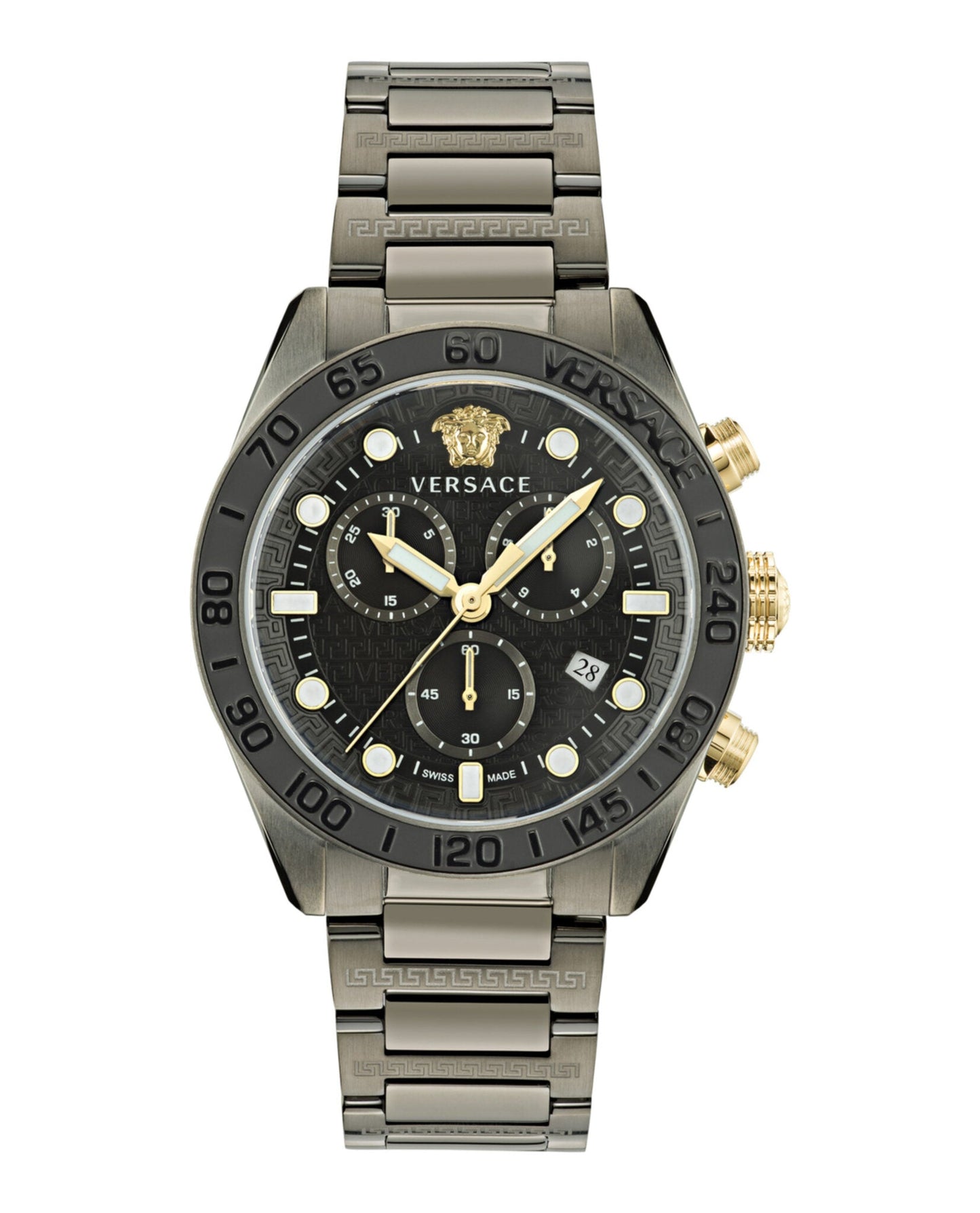 Versace Greca Dome Chrono Bracelet Watch
