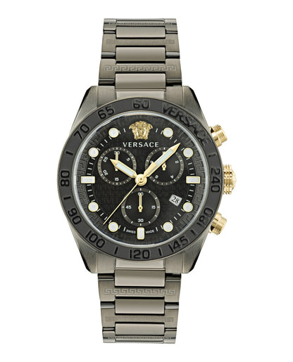 Versace Greca Dome Chrono Bracelet Watch