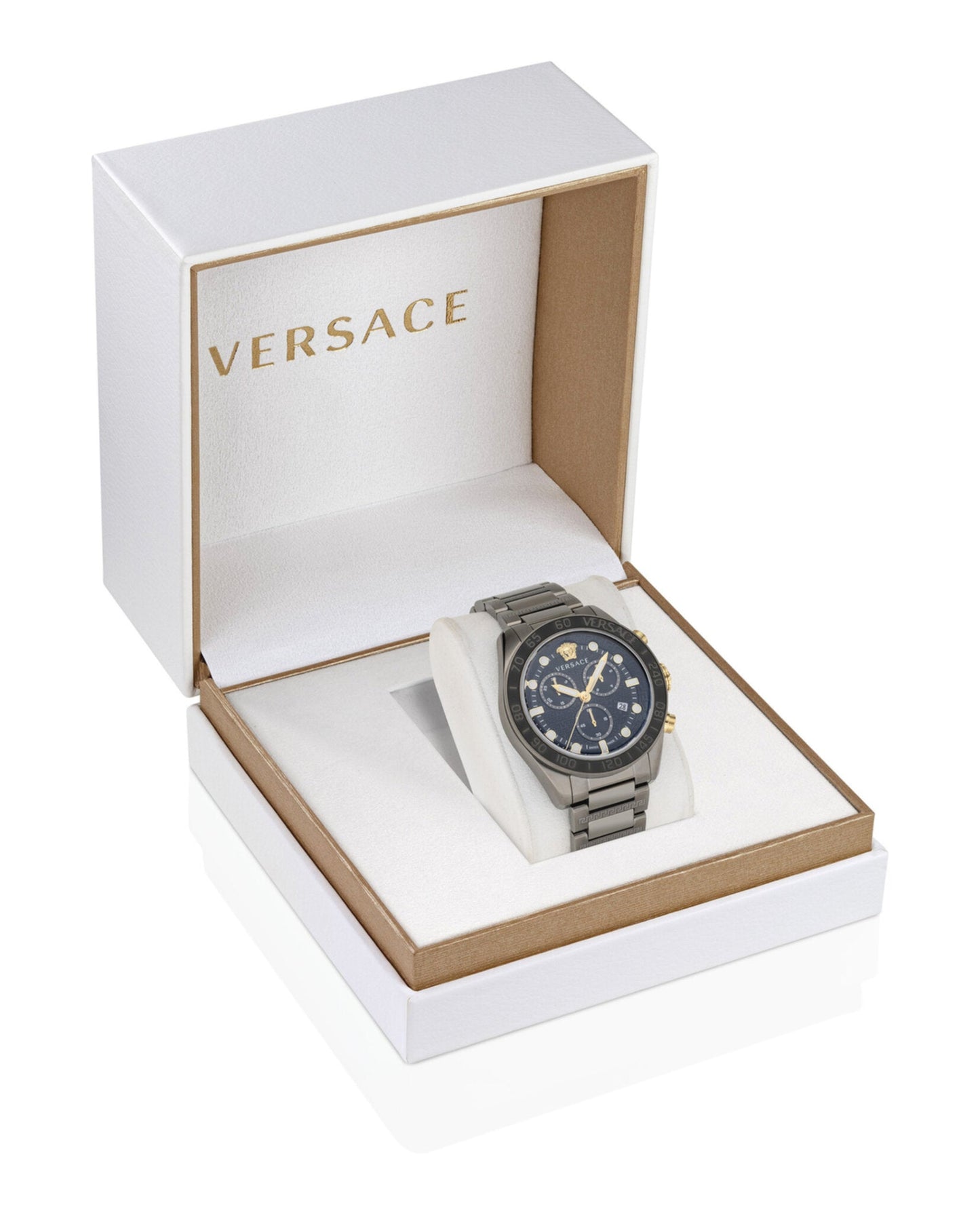 Versace Greca Dome Chrono Bracelet Watch