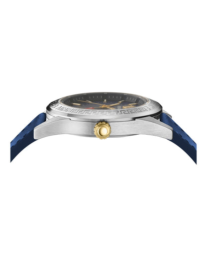 Versace V-Code GMT Leather Watch