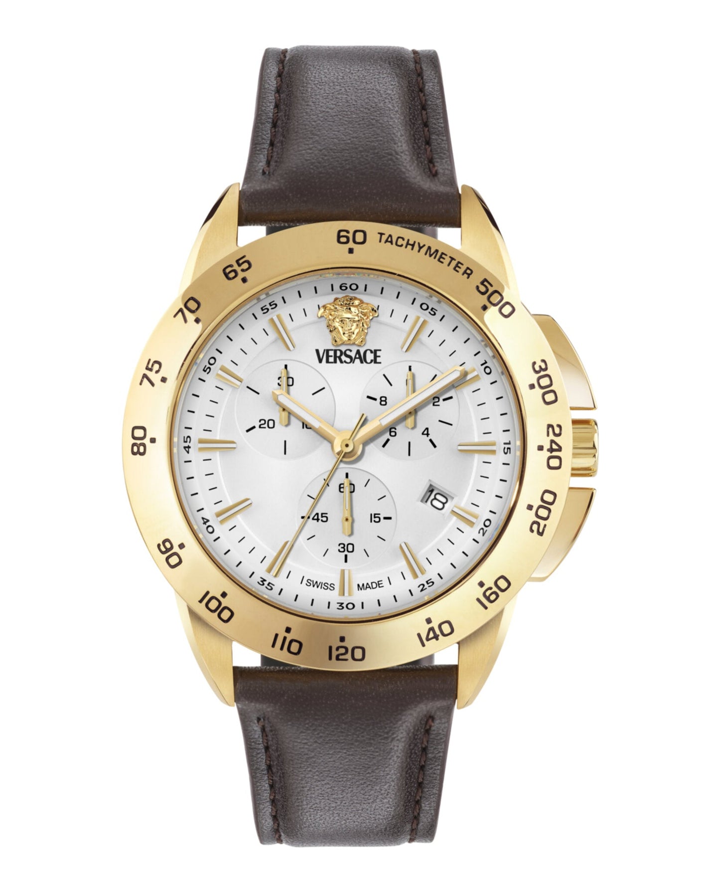 Versace V-Sport Chrono Leather Watch