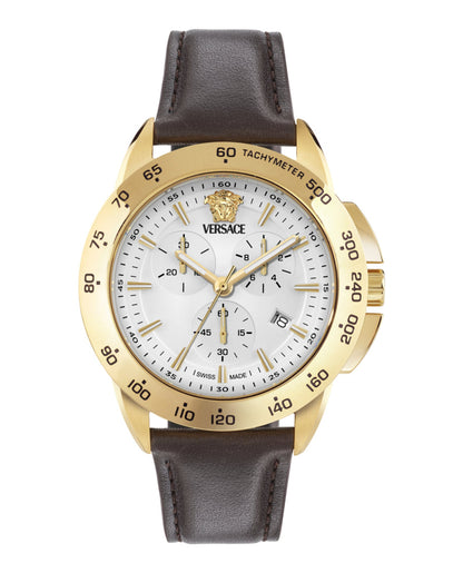 Versace V-Sport Chrono Leather Watch