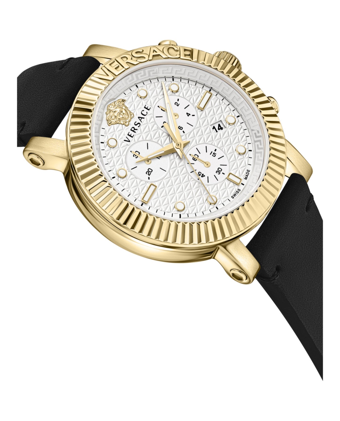 Versace V-Chrono Classic Leather Watch
