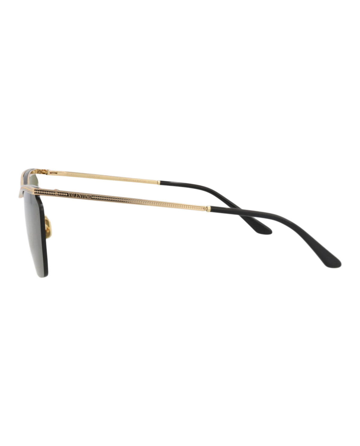 Valentino Square-Frame Metal Sunglasses 'Green/Gold'