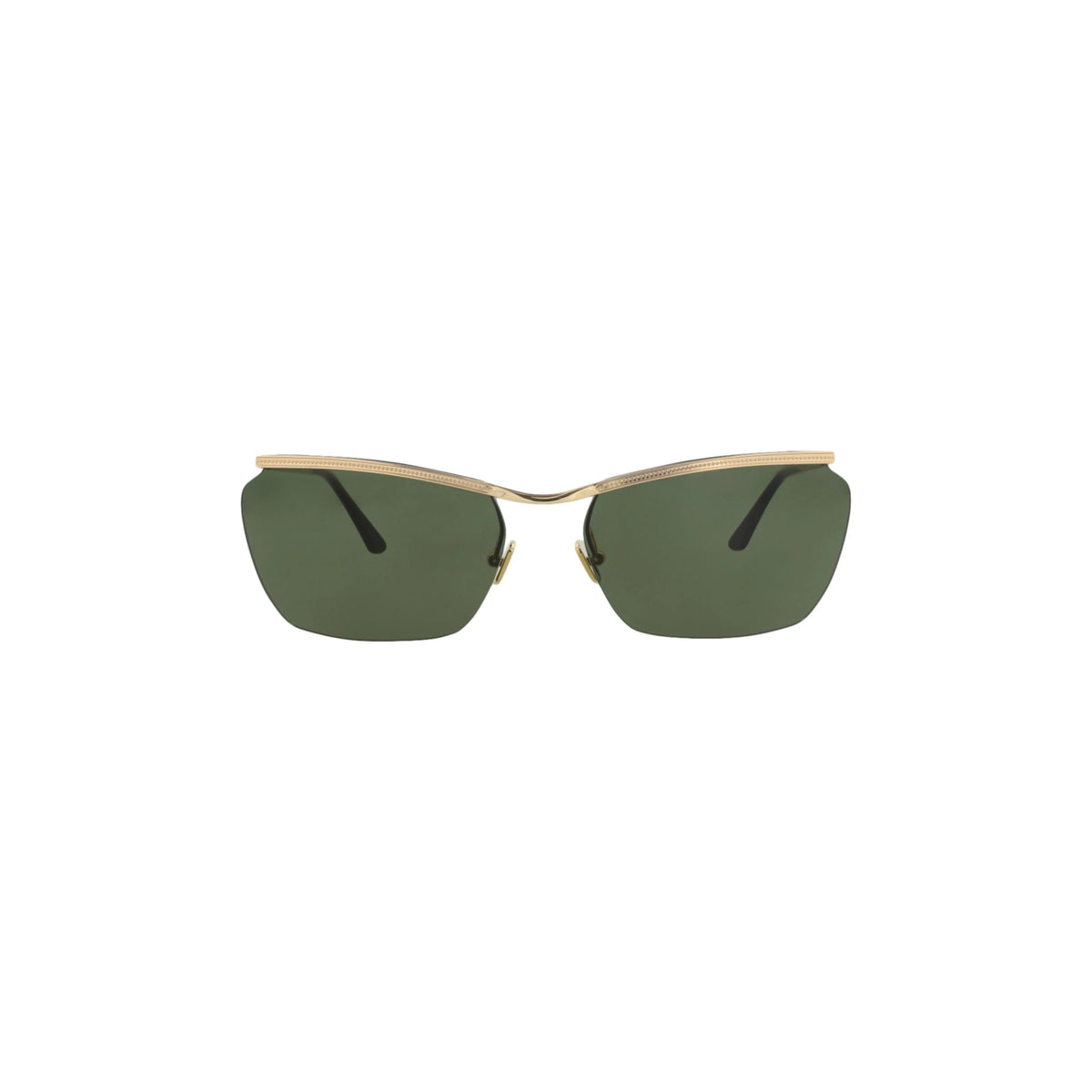 Valentino Square-Frame Metal Sunglasses 'Green/Gold'