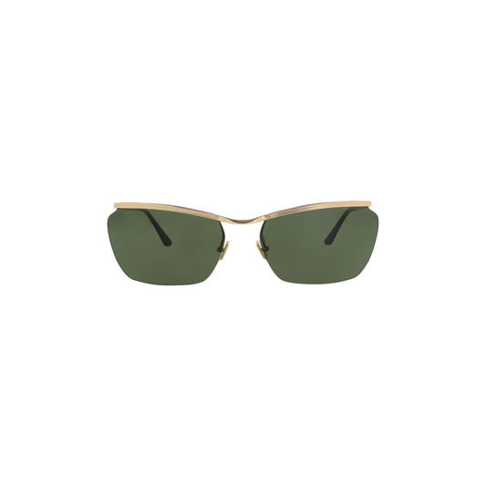Valentino Square-Frame Metal Sunglasses 'Green/Gold'