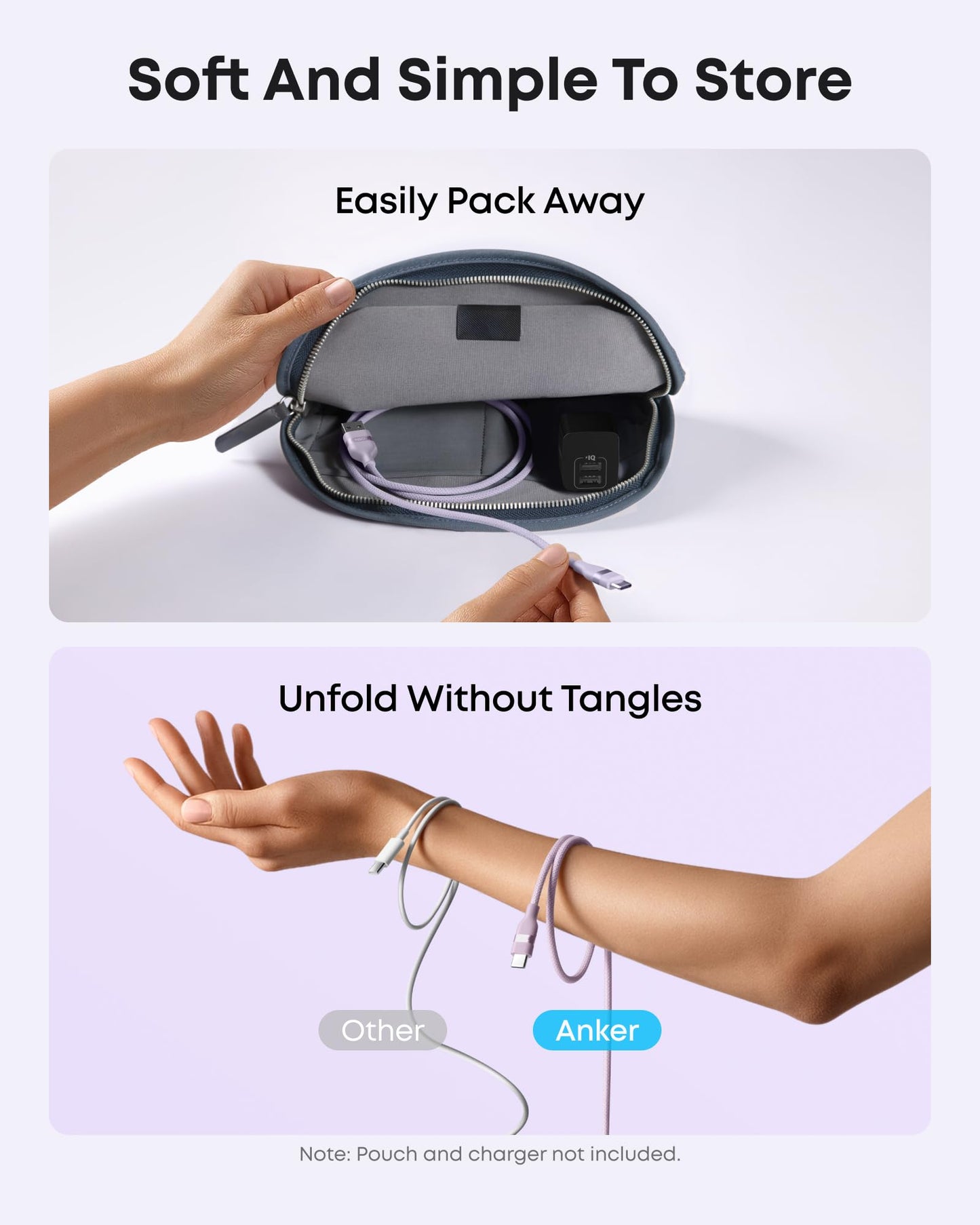 Anker USB-A to USB-C Cable (3 ft/6 ft, Upcycled-Braided) - Mann