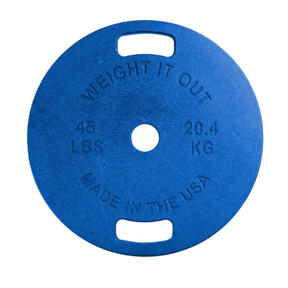 Weight It Out - 
Cast Iron Machined Weight Plate Sets - Mann