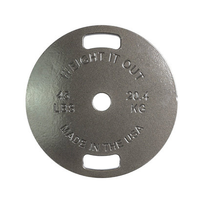 Weight It Out - 
Cast Iron Machined Weight Plate Sets - Mann