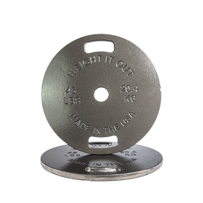 Pre-Order: Weight It Out - Cast Iron Machined 45lb And Calibrated Solid Steel Weight Plate Sets