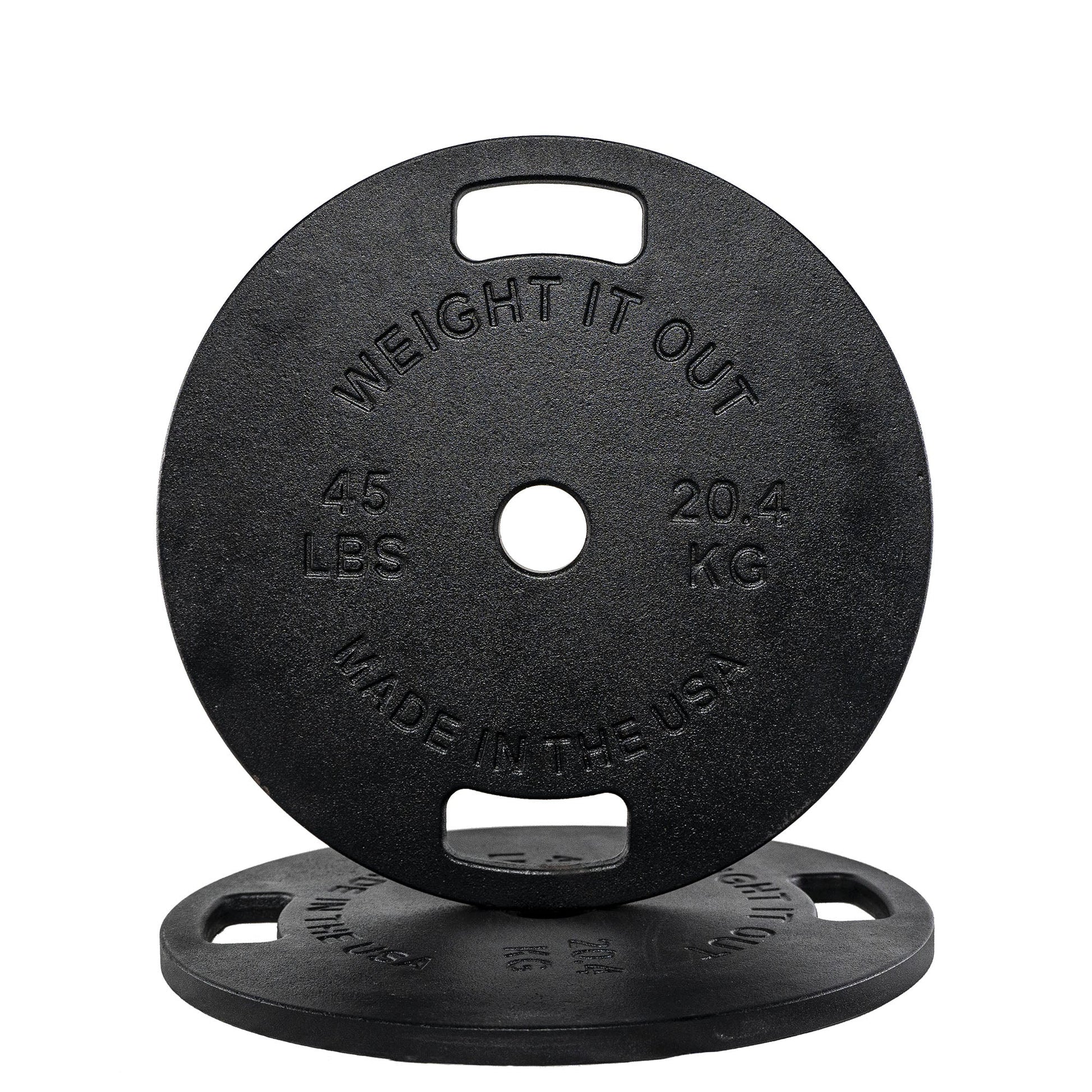 Weight It Out - 
Cast Iron Machined Weight Plate Sets - Mann