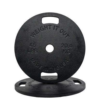 Pre-Order: Weight It Out - Cast Iron Machined 45lb And Calibrated Solid Steel Weight Plate Sets