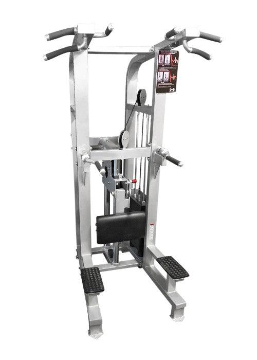Muscle D Fitness Dual Function Assisted Chin-Dip Combo - Adjustable - Plate Selectorized