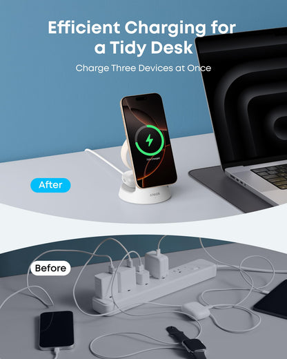 Anker MagGo Wireless Charging Station (3-in-1, Dock Stand) - Mann