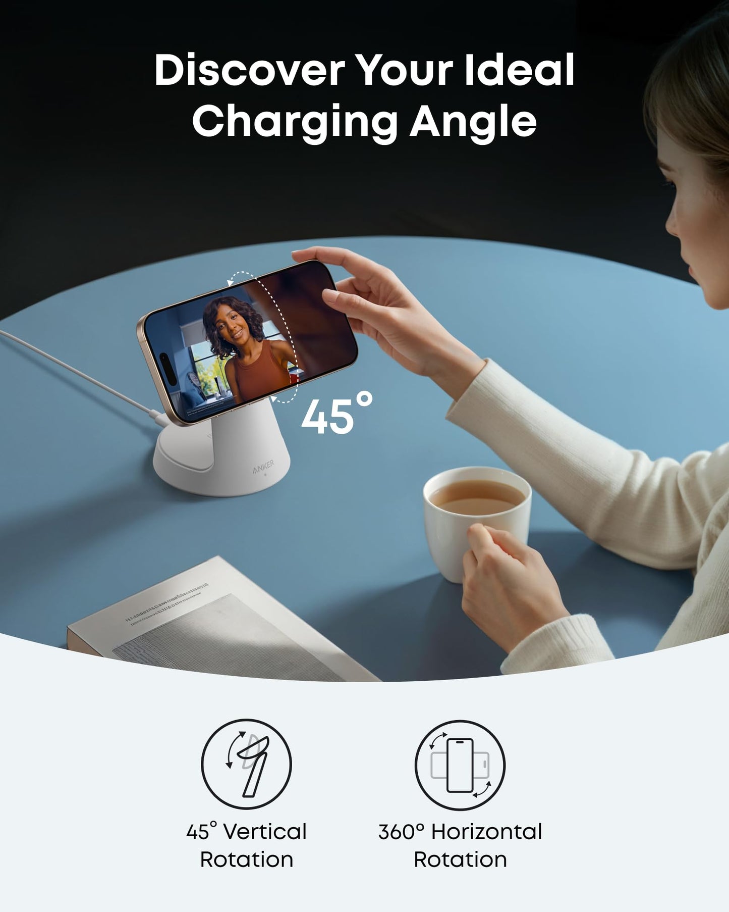 Anker MagGo Wireless Charging Station (3-in-1, Dock Stand) - Mann