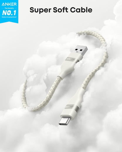 Anker USB-A to USB-C Cable (3 ft/6 ft, Upcycled-Braided) - Mann