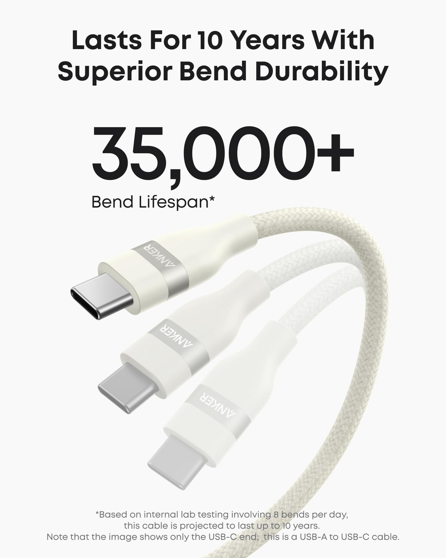 Anker USB-A to USB-C Cable (3 ft/6 ft, Upcycled-Braided) - Mann