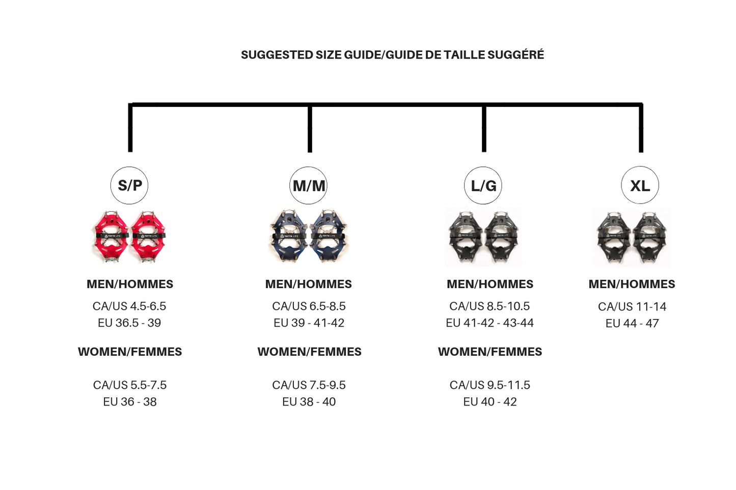 YATTA Trail Spikes Crampon Ice Grips - Mann