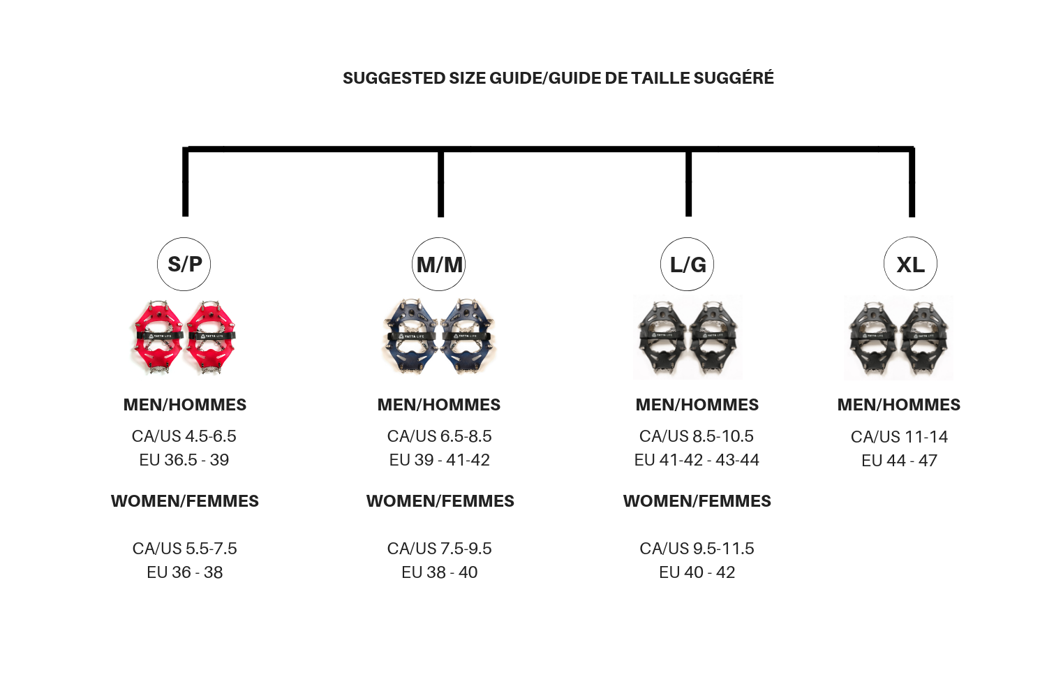 YATTA Trail Spikes Crampon Ice Grips - Mann