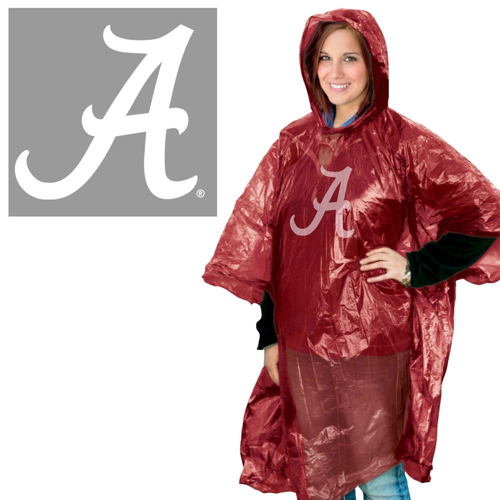 Alabama Crimson Tide Rain Poncho - Mann