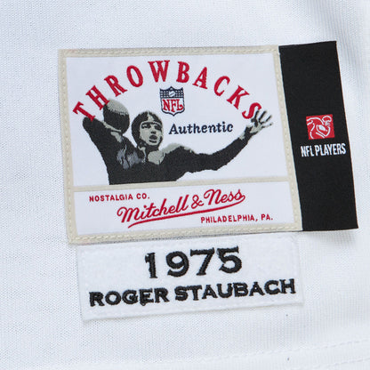 Mens Mitchell & Ness NFL WHITE JERSEY COWBOYS 1975 ROGER STAUBACH