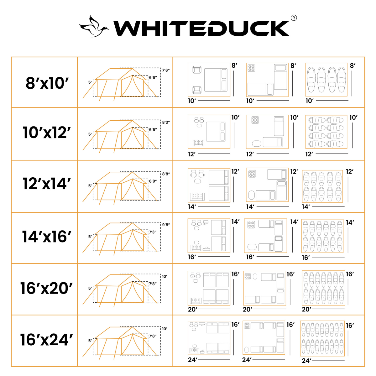WDO 16'x20' Alpha Pro Wall Tent