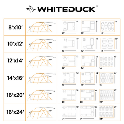 WDO 16'x24' Alpha Wall Tent