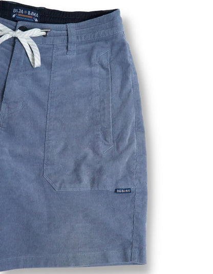 Baja Llama Arroyo 7" Inseam Stretch Corduroy Walkshorts - Steel Blue