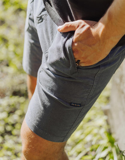 Baja Llama Arroyo 7" Inseam Stretch Corduroy Walkshorts - Steel Blue