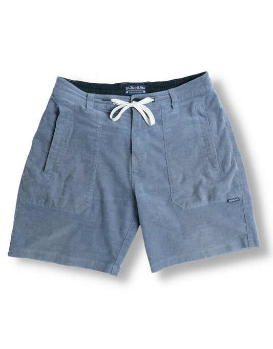 Baja Llama Arroyo 7" Inseam Stretch Corduroy Walkshorts - Steel Blue