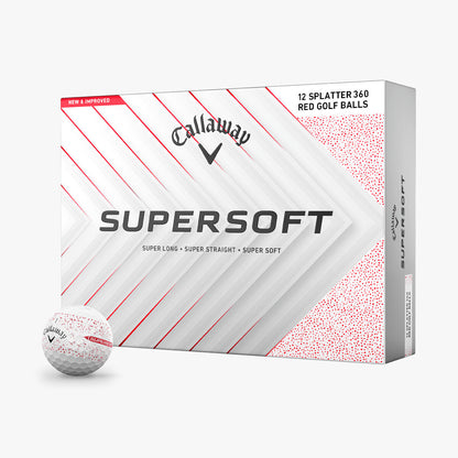 Callaway Supersoft Splatter 360 Red 2025 Golf Balls