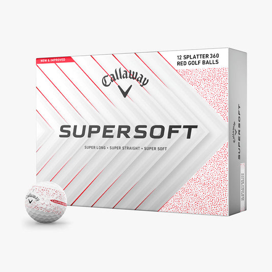 Callaway Supersoft Splatter 360 Red 2025 Golf Balls