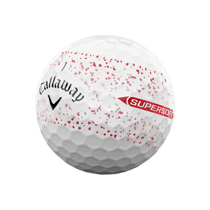 Callaway Supersoft Splatter 360 Red 2025 Golf Balls