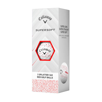 Callaway Supersoft Splatter 360 Red 2025 Golf Balls