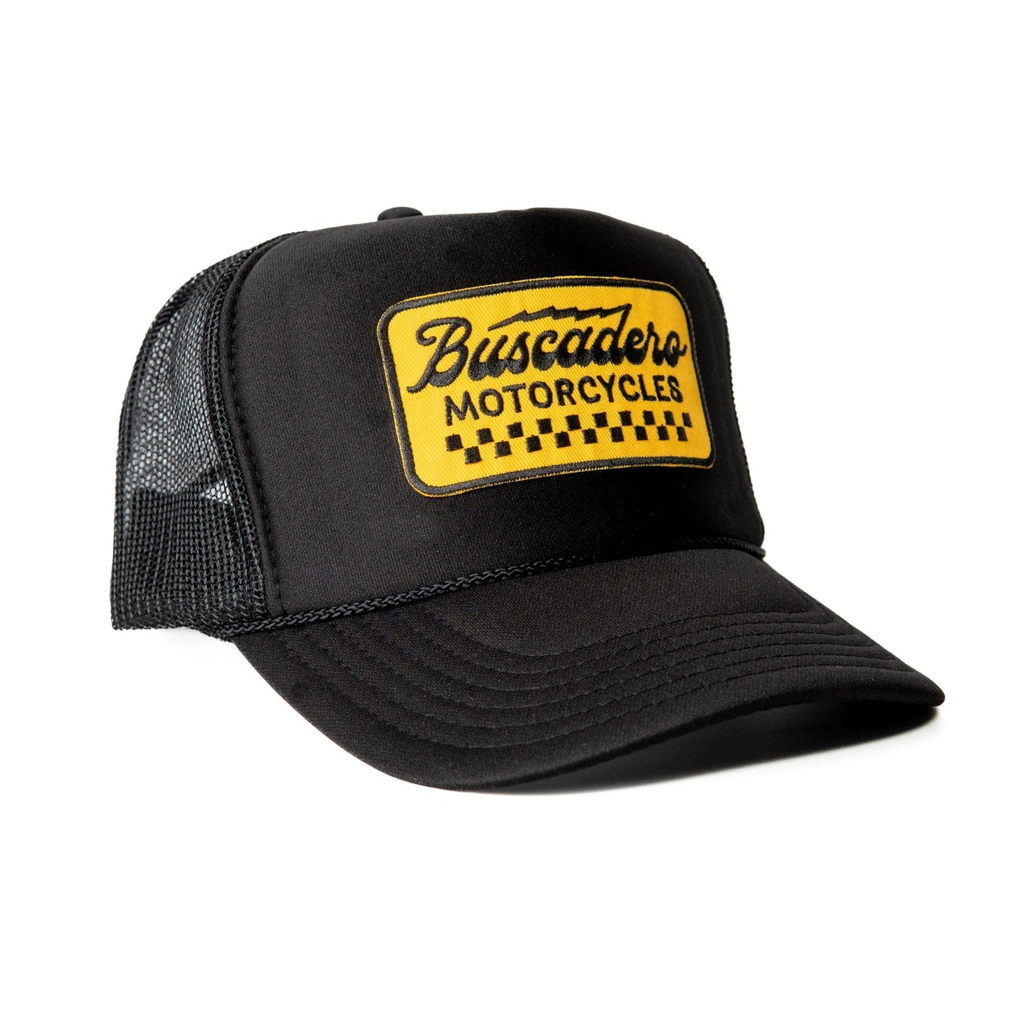Buscadero Motorcycles 'Banner’ Foam Trucker Hat - Black