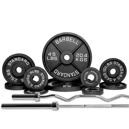 Barbell Standard - Barbell 2000 Power Barbell Weight Sets - Mann
