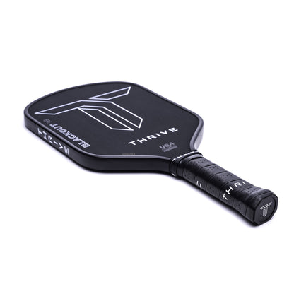 Thrive Pickleball Blackout 16mm (POWER SERIES) Includes Head Cover, Lead Weights, Key Chain, and Weight Card. - Mann