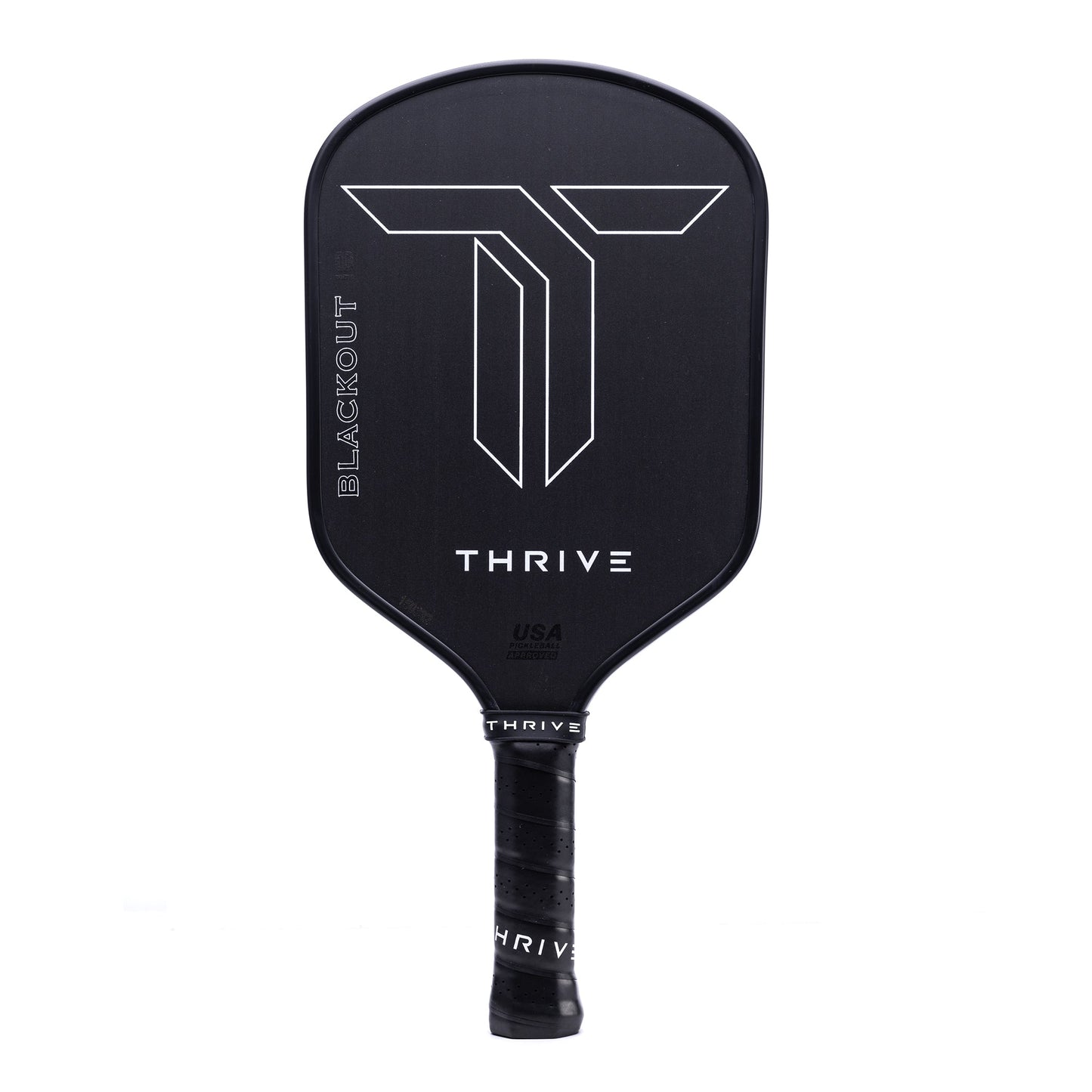 Thrive Pickleball Blackout 16mm (POWER SERIES) Includes Head Cover, Lead Weights, Key Chain, and Weight Card. - Mann
