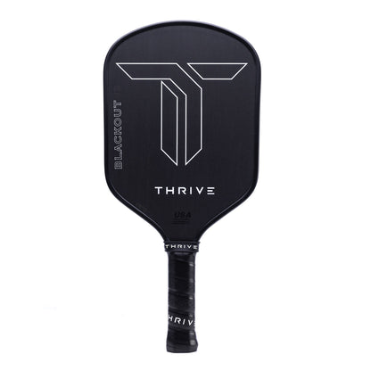 Thrive Pickleball Blackout 16mm (POWER SERIES) Includes Head Cover, Lead Weights, Key Chain, and Weight Card. - Mann