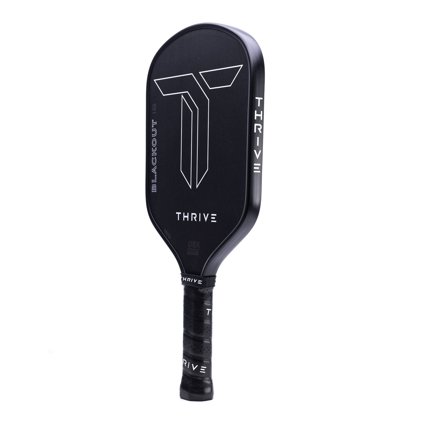 Thrive Pickleball Blackout 16mm (POWER SERIES) Includes Head Cover, Lead Weights, Key Chain, and Weight Card. - Mann