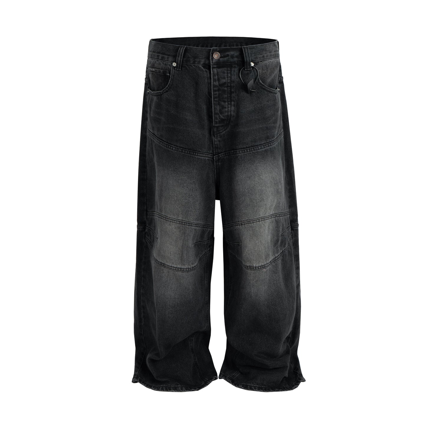 UNDEVELOPED Noir Baggy Biker Denim