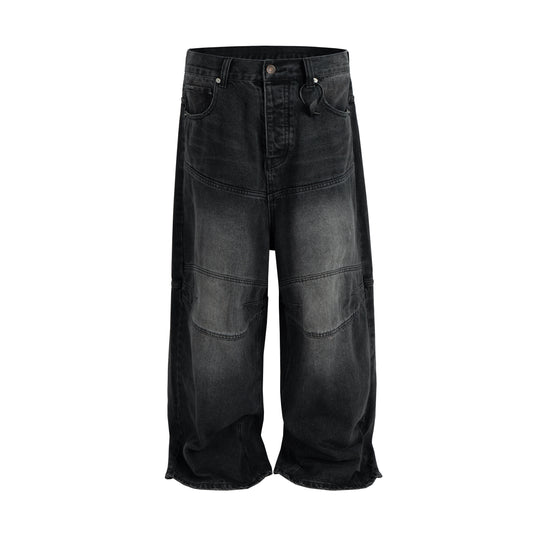 UNDEVELOPED Noir Baggy Biker Denim
