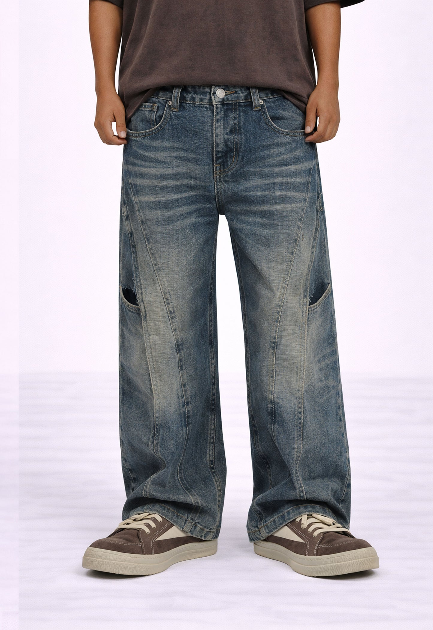 UNDEVELOPED Wideboy Contrast Panel Denim