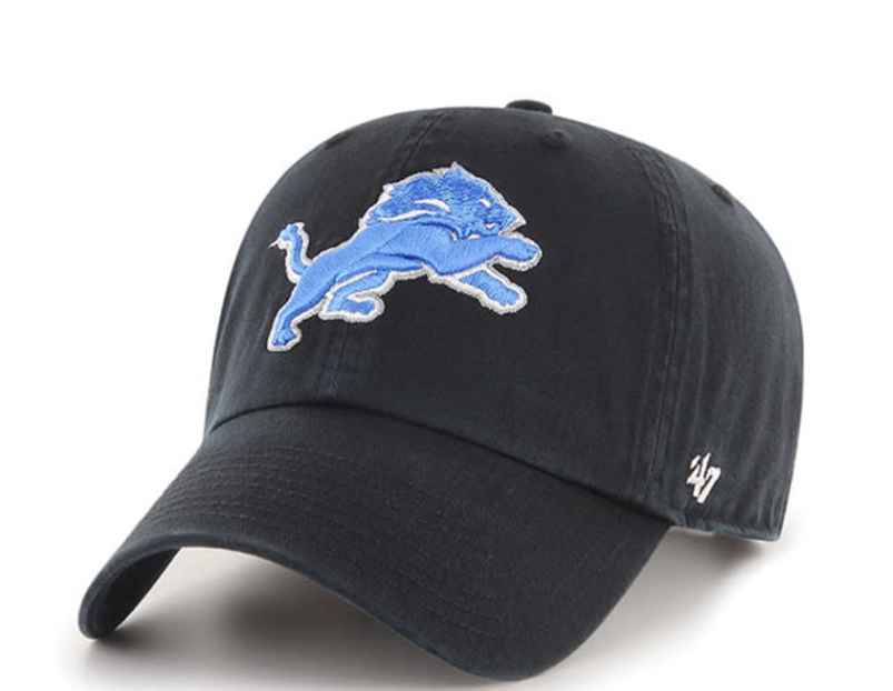 Detroit Lions - Black Clean Up Hat, '47 Brand - Mann
