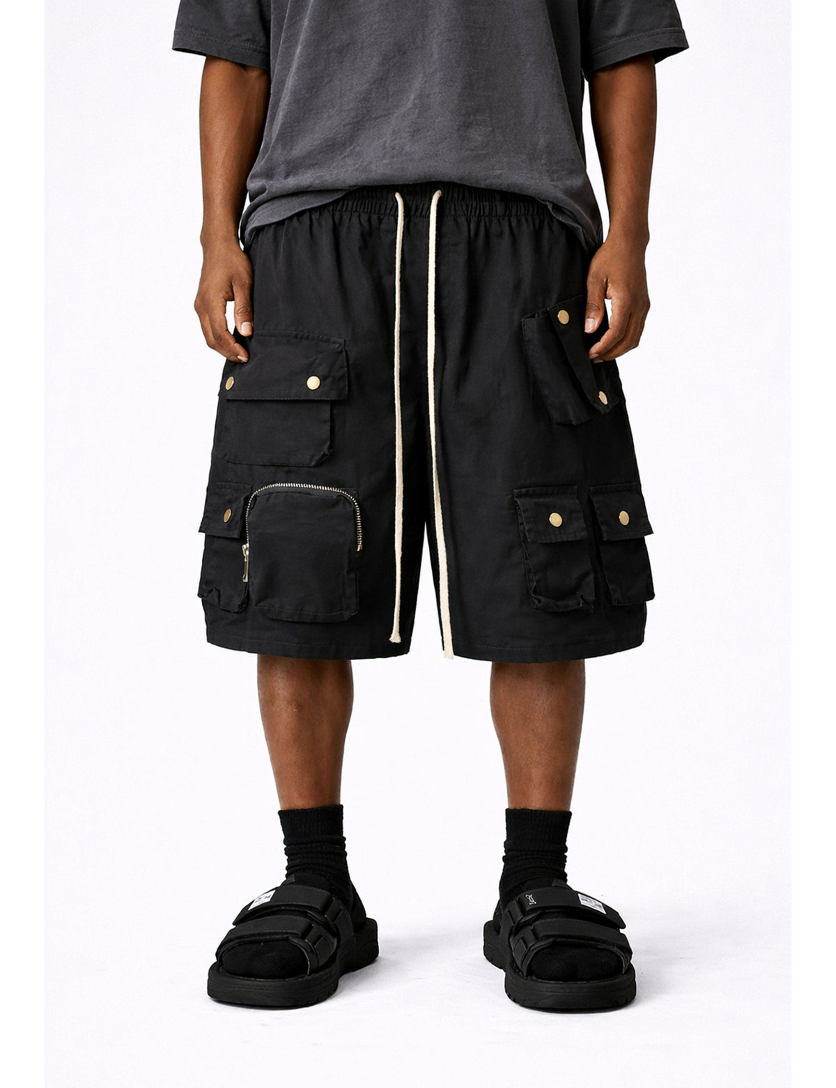 UNDEVELOPED Noir Multi Cargo Shorts