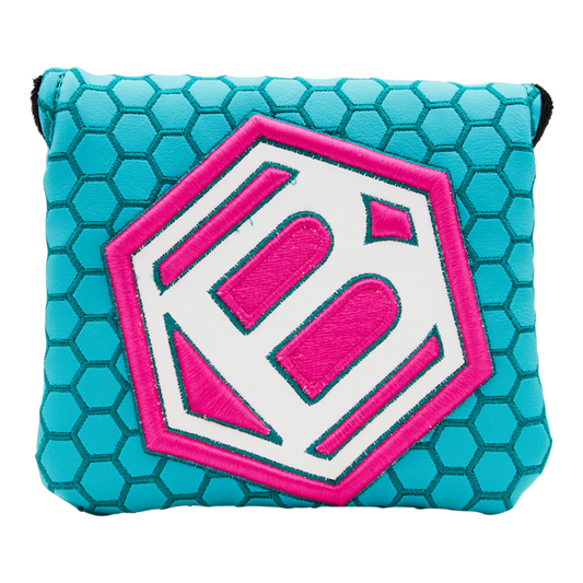 Bettinardi 2020 Jumbo Hex B Teal/Pink Specialty Run Mallet Putter Headcover