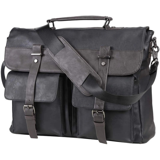 FR Fashion Co. Leather Messenger Bag – Water-Resistant Professional Commute